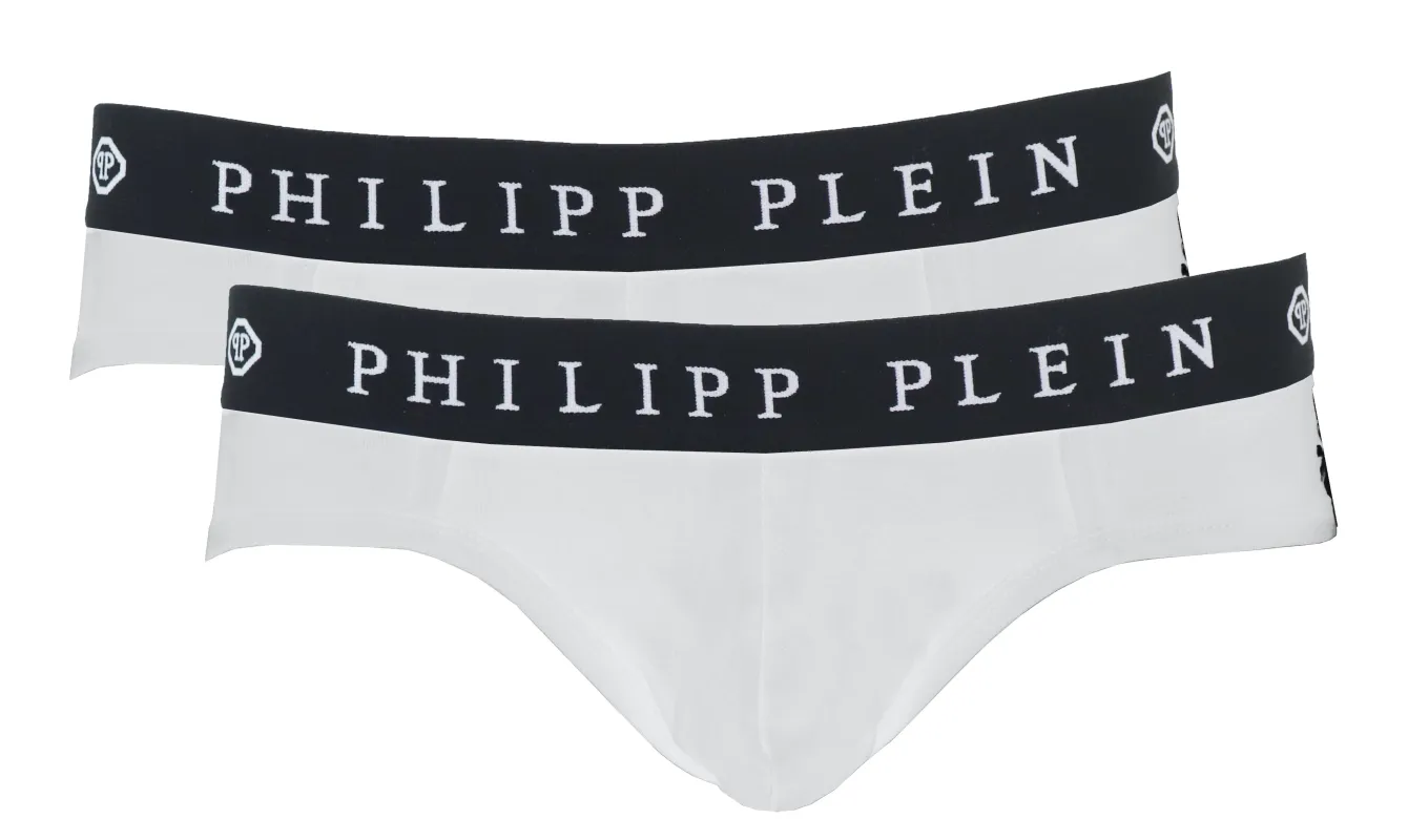 Philipp Plein Man Briefs Bipack White made by Siebentaschen