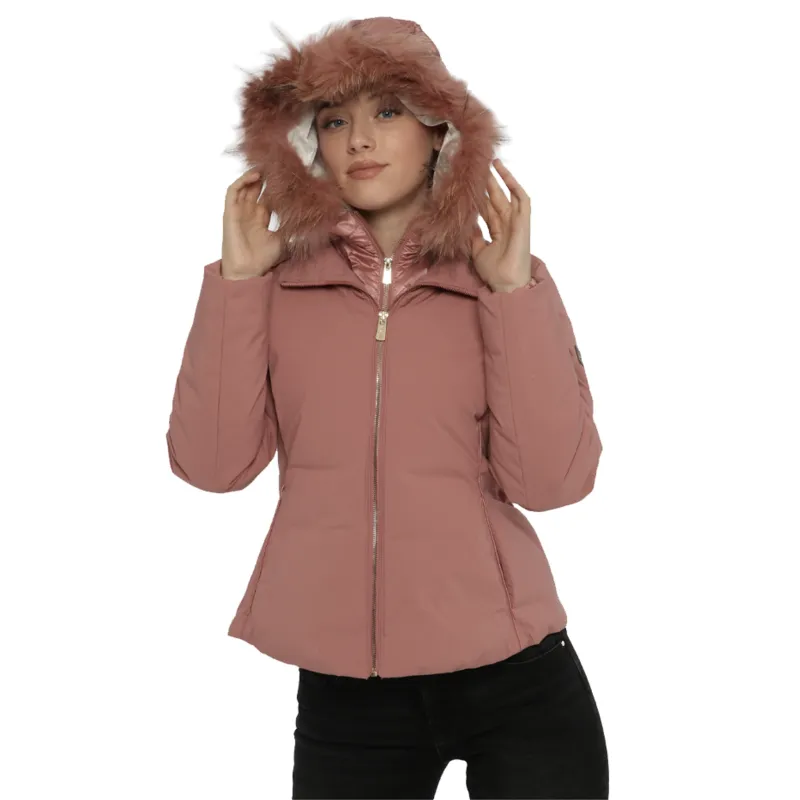 Yes Zee Woman Down Jacket Short Pink made by Siebentaschen