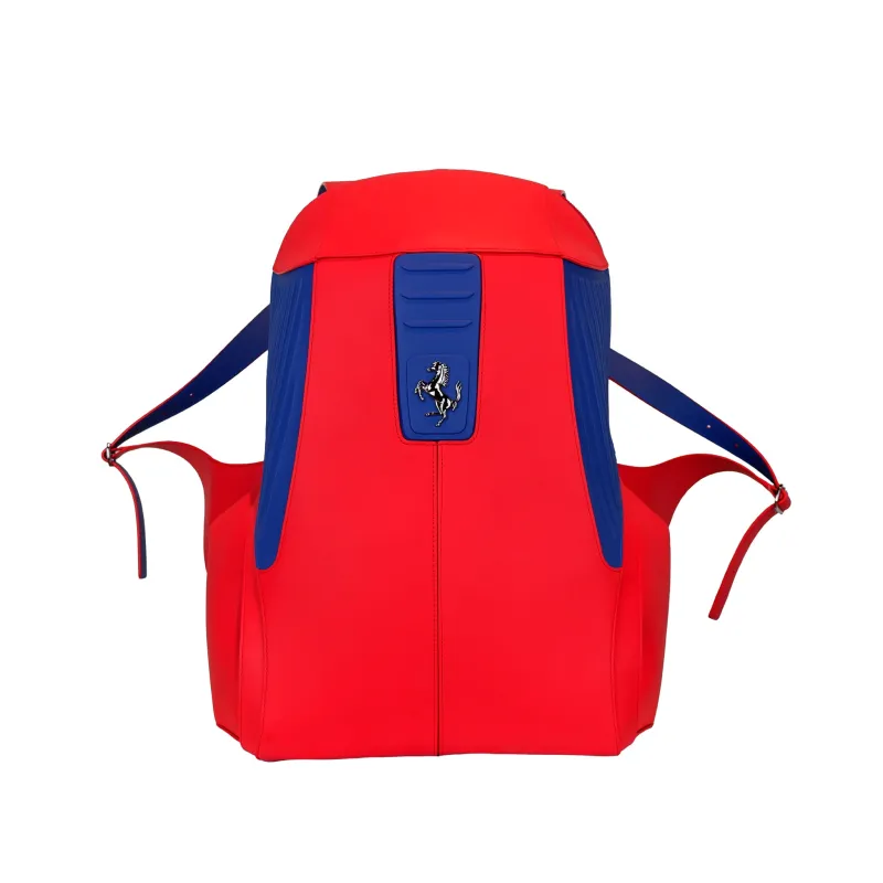 Ferrari Woman Backpack Blue Ferrari Red made by Siebentaschen