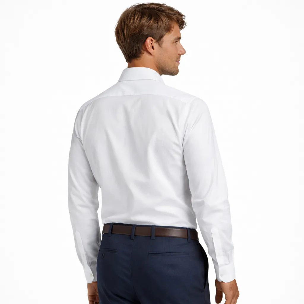Bagutta Man Shirt Brando Neck Italiano White sold by Siebentaschen product image thumbnail 2