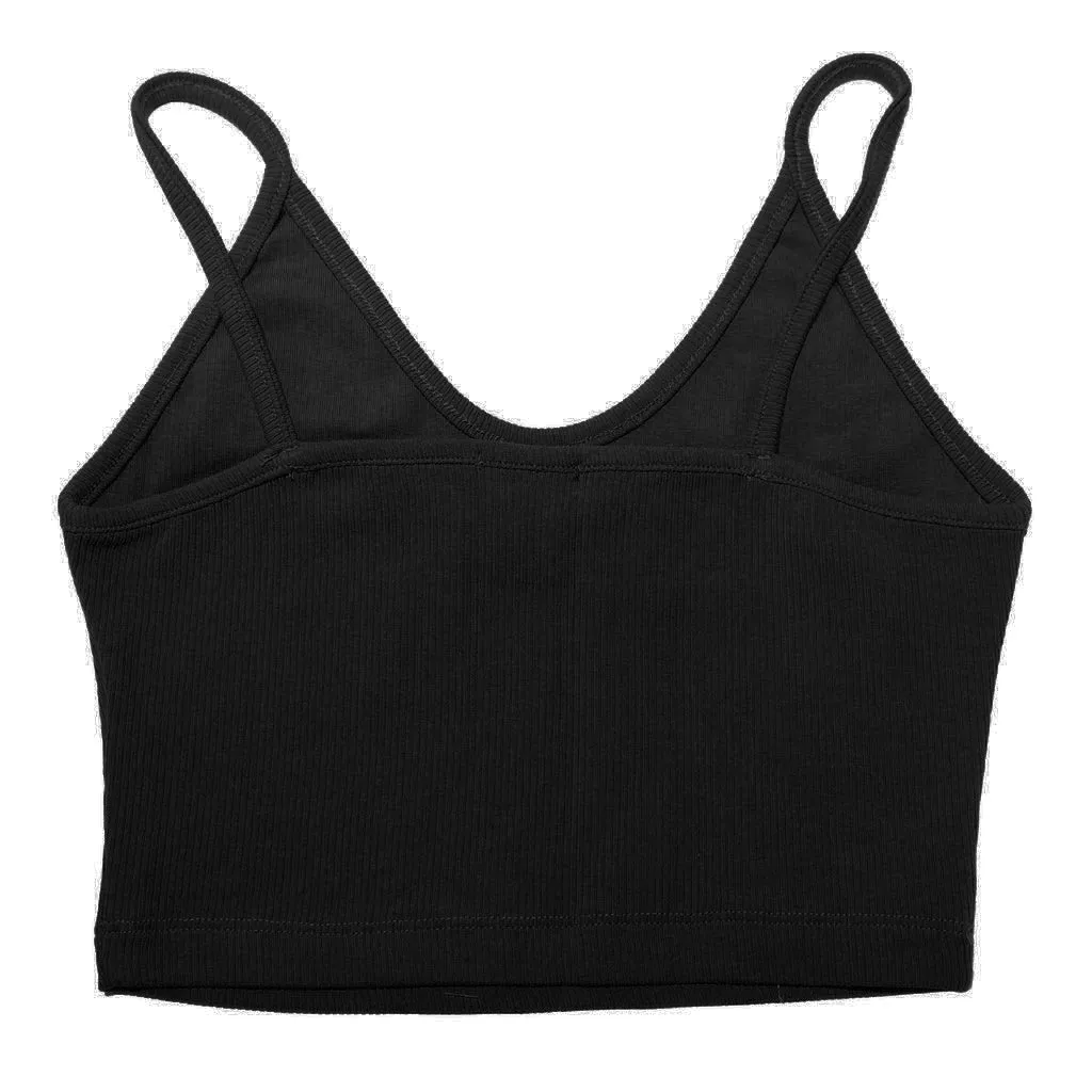 Comme Des Fuckdown Woman Top Cropped Ribbed T-Shirt Top Black sold by Siebentaschen product image thumbnail 2