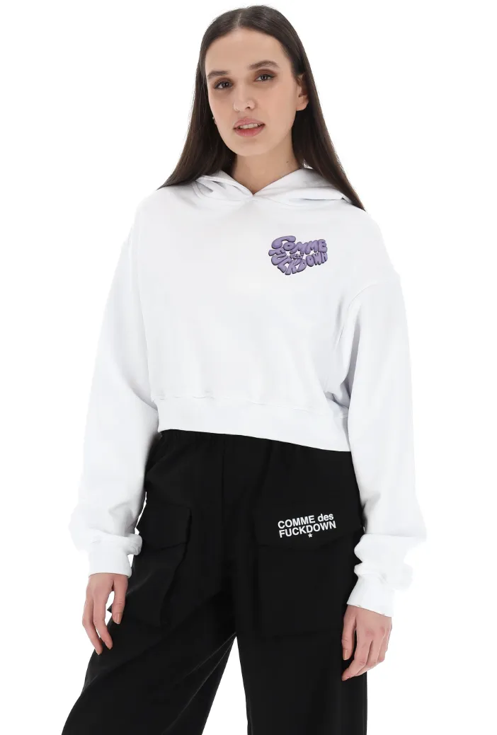 Comme Des Fuckdown Woman Sweatshirt Short White sold by Siebentaschen product image thumbnail 3