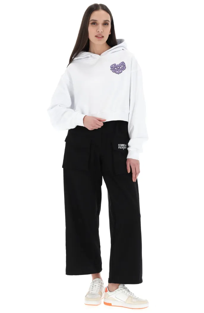 Comme Des Fuckdown Woman Sweatshirt Short White sold by Siebentaschen product image thumbnail 4