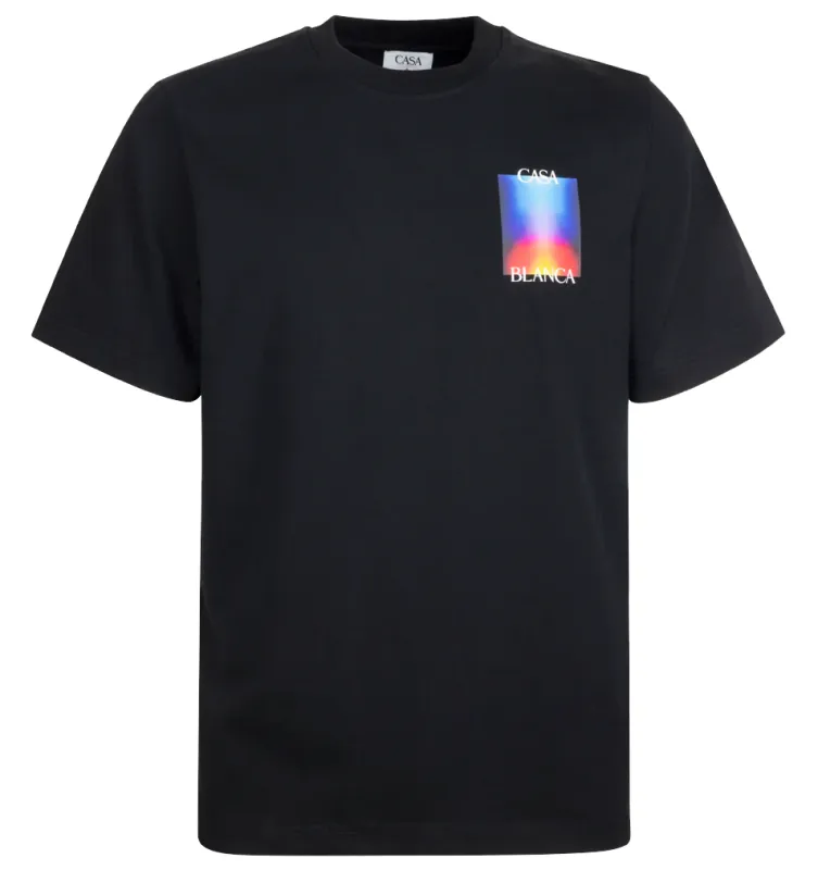 Casablanca Man T-Shirt Gradient Stacked Black made by Casablanca