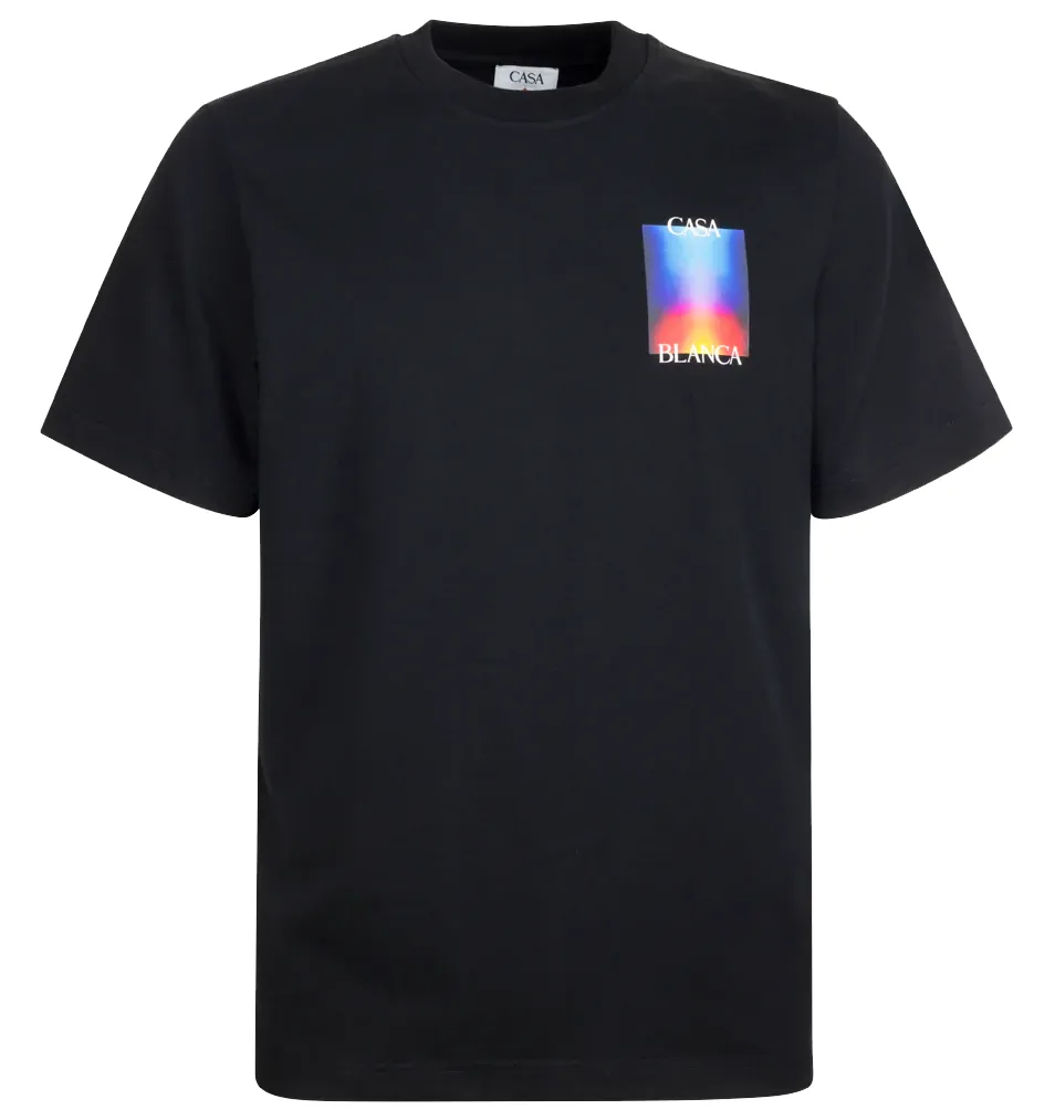 Casablanca Man T-Shirt Gradient Stacked Black sold by Siebentaschen