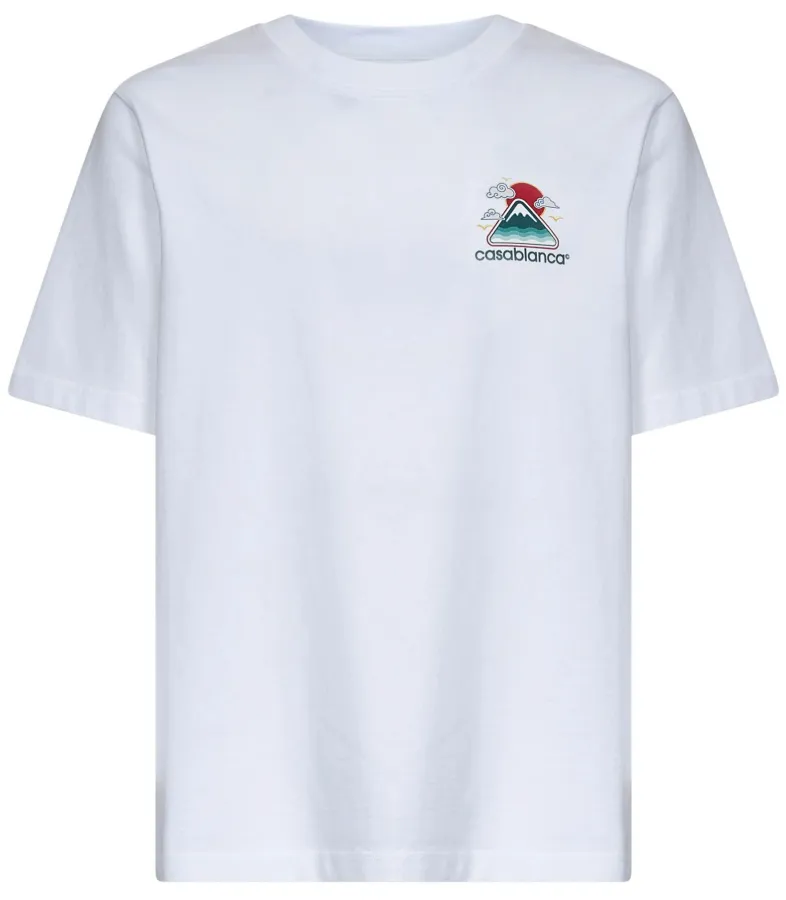 Casablanca Man T-Shirt Montagne Ondulée White sold by Siebentaschen