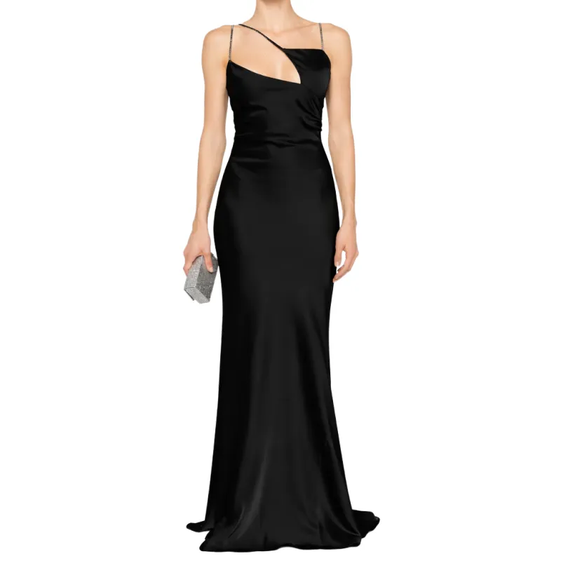 The Attico Woman Dress Long Sleeveless Black made by The Attico