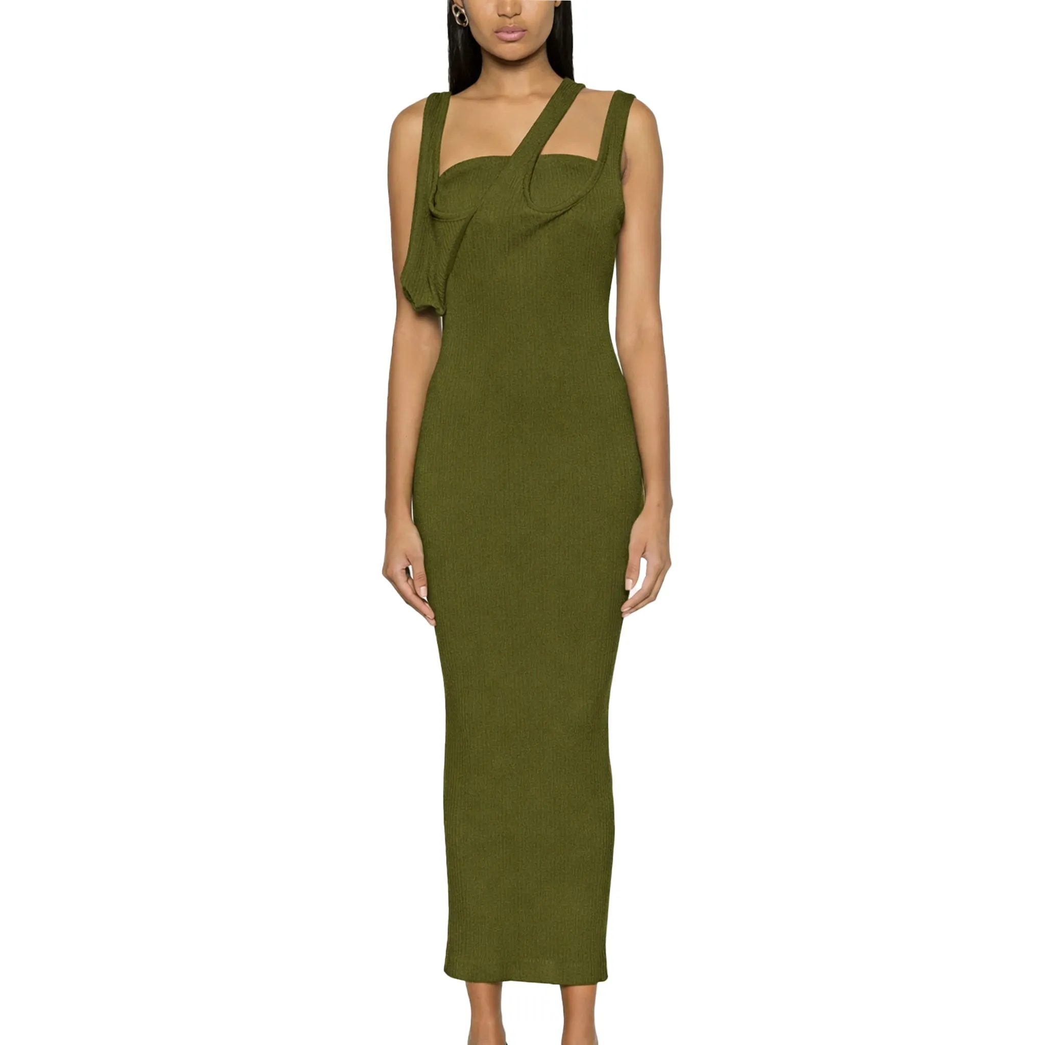 The Attico Woman Dress Asimmetrico Green sold by Siebentaschen product image thumbnail 2