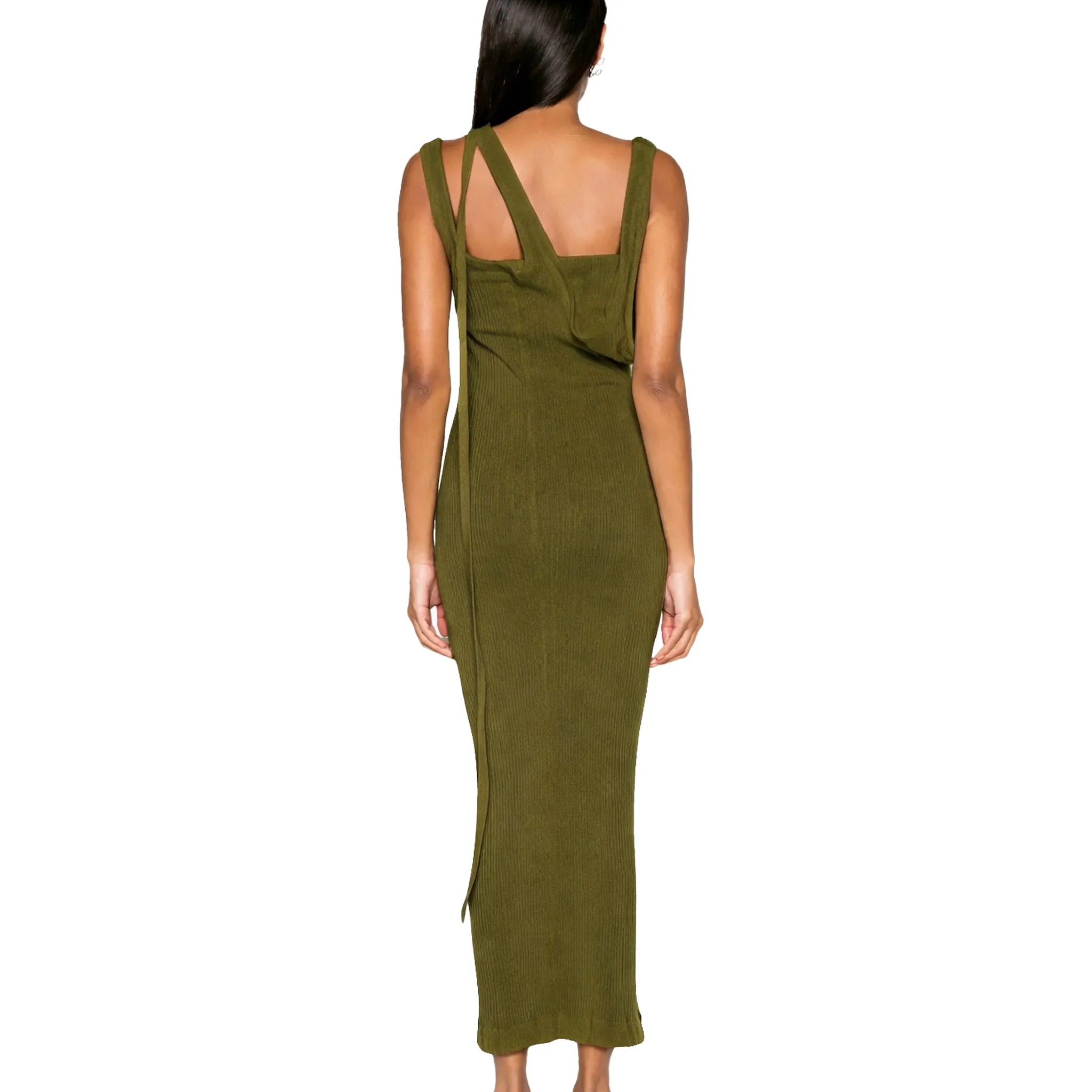 The Attico Woman Dress Asimmetrico Green sold by Siebentaschen product image thumbnail 3