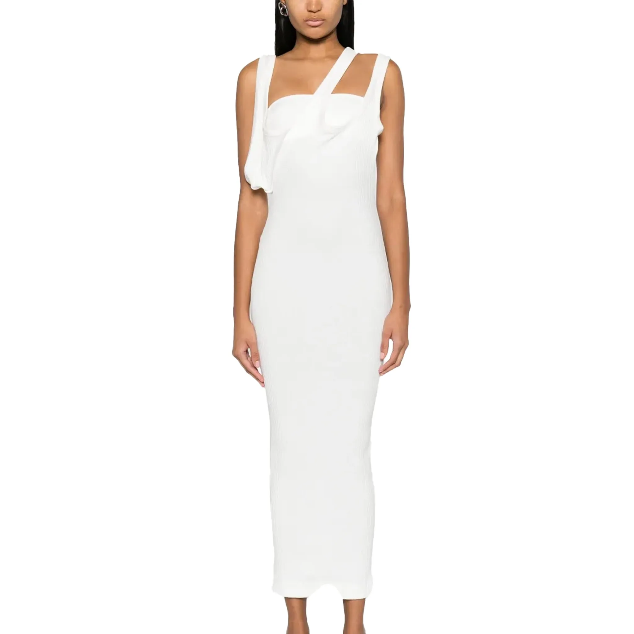 The Attico Woman Dress Asimmetrico White sold by Siebentaschen product image thumbnail 2