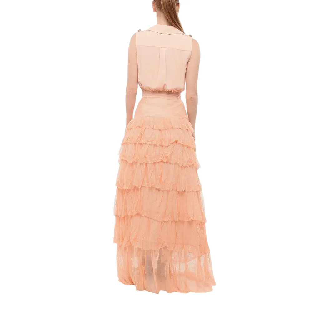 Elisabetta Franchi Woman Red CARPET Chemisier Balze Dress Pink sold by Siebentaschen product image thumbnail 2