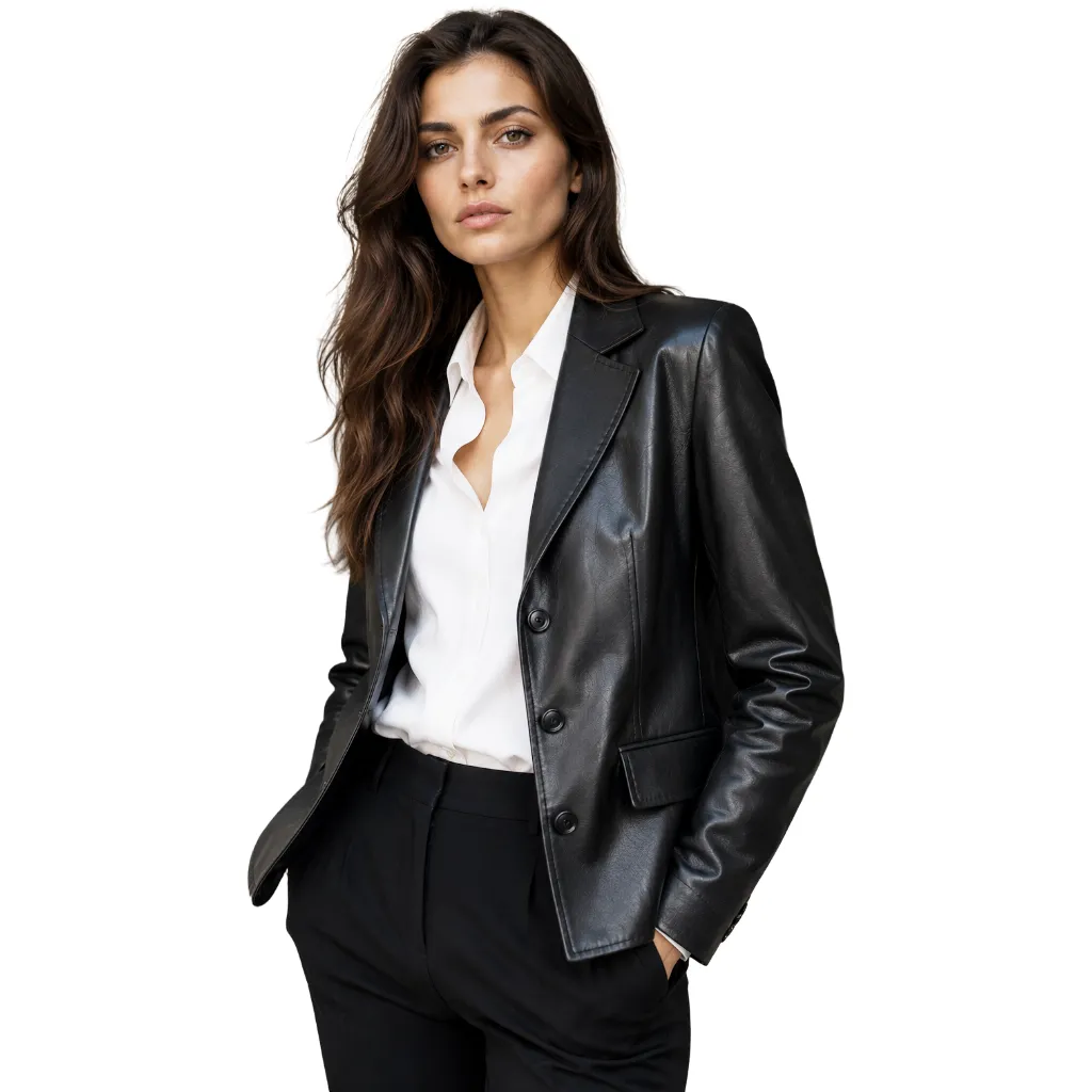 Dolce & Gabbana Woman Jacket Leather Black sold by Siebentaschen
