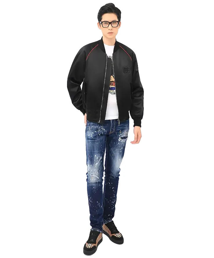 Dolce & Gabbana Man Bomber Satin Black sold by Siebentaschen product image thumbnail 4