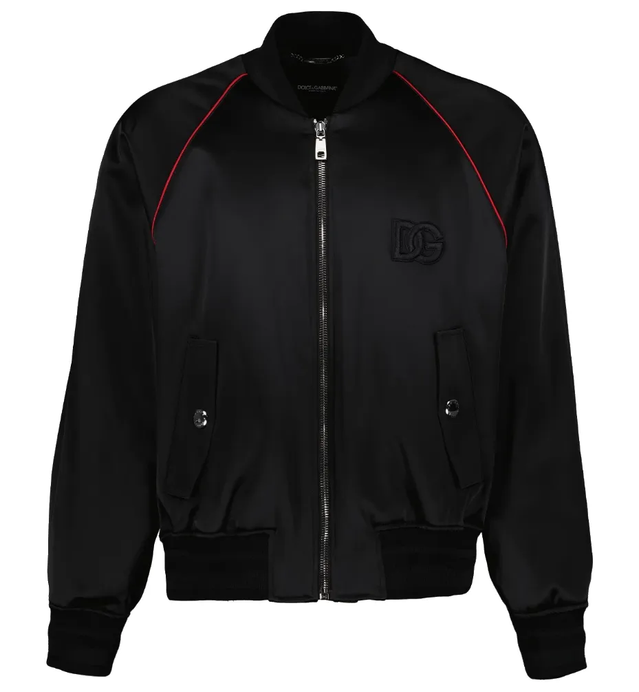 Dolce & Gabbana Man Bomber Satin Black sold by Siebentaschen