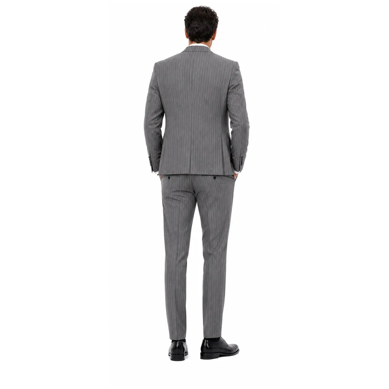 Dolce & Gabbana Man Three-Piece Suit Pinstripe Grey sold by Siebentaschen product image thumbnail 2