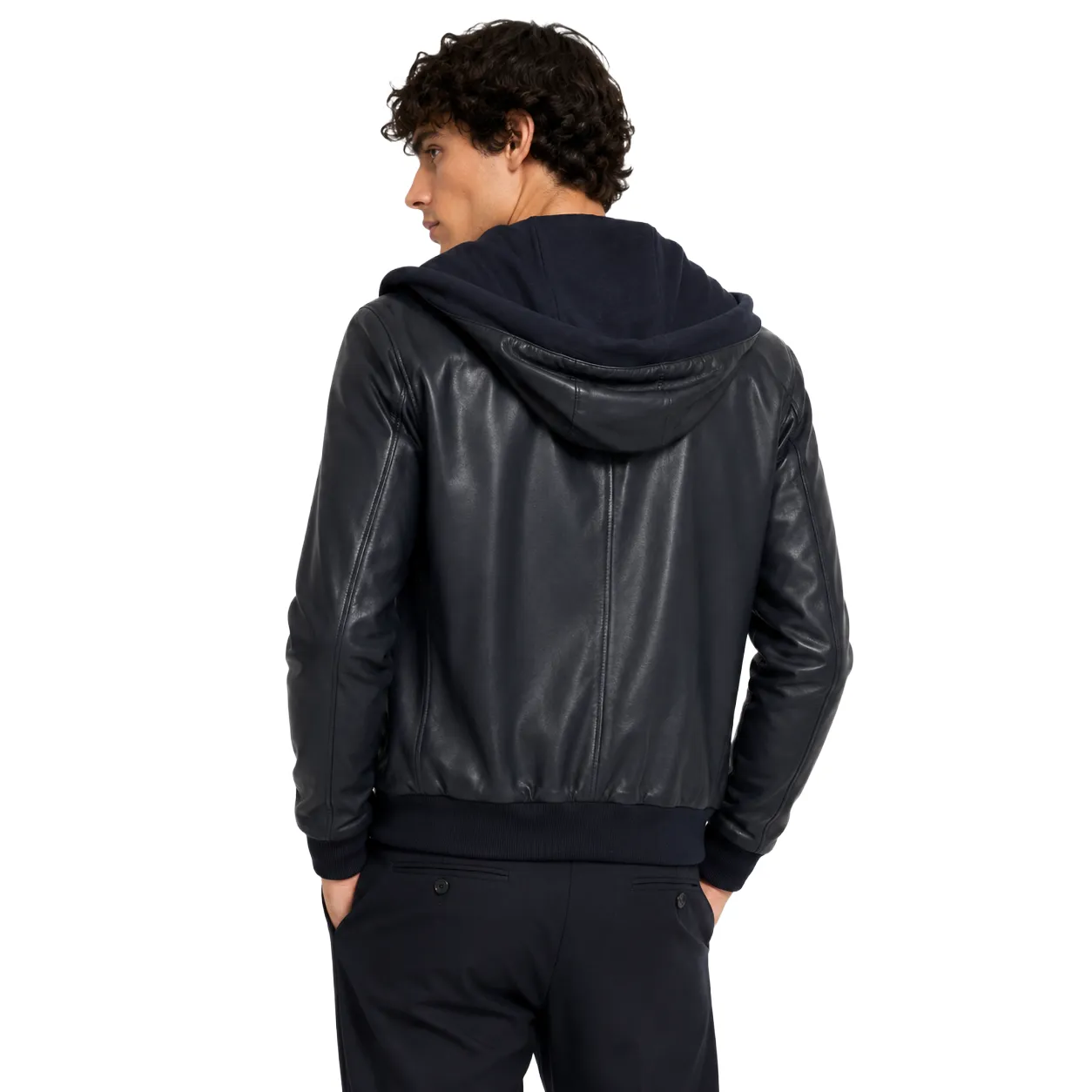 Giacca in pelle con cappuccio sold by Siebentaschen product image thumbnail 2