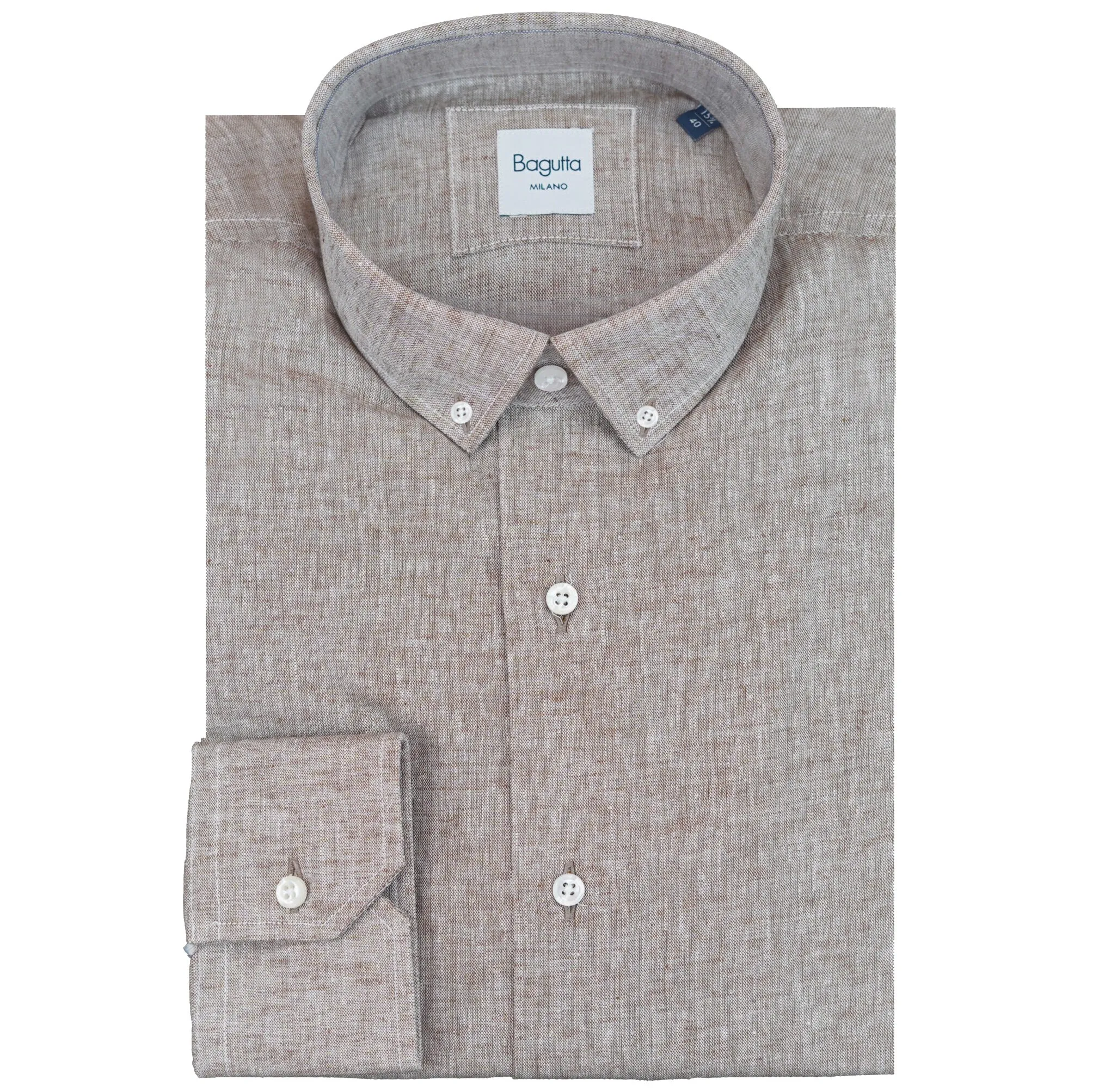 camicia button down beige sold by Siebentaschen