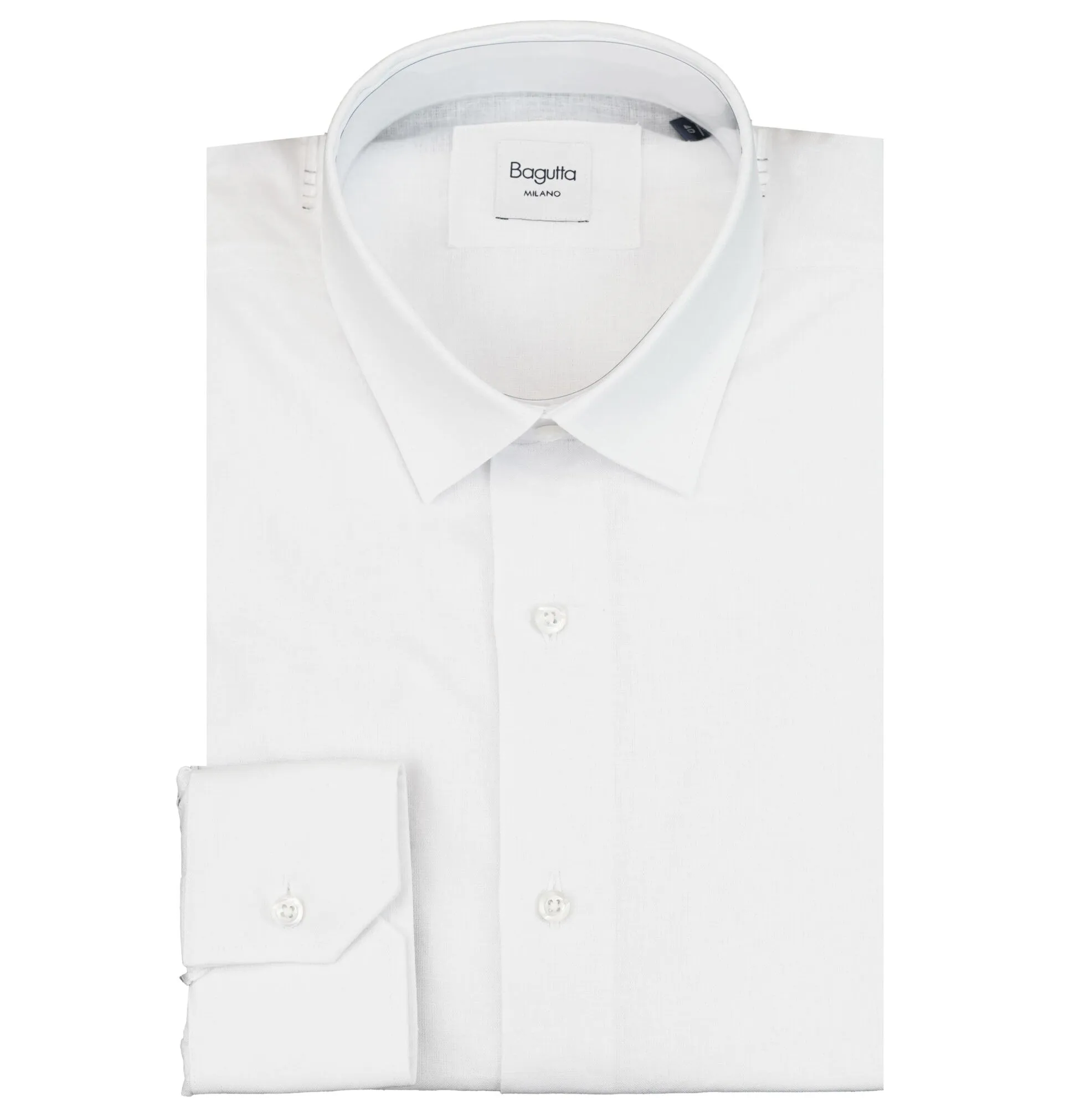 Bagutta Man Shirt Neck Gani White sold by Siebentaschen
