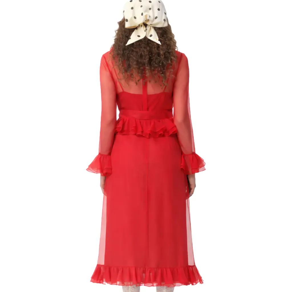 Valentino Garavani Woman Dress Silk Red sold by Siebentaschen product image thumbnail 2