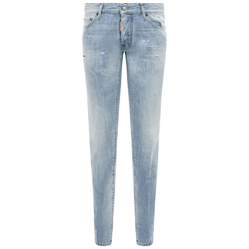Dsquared2 Man Slim Jean Jeans Light Blue made by DSQUARED2