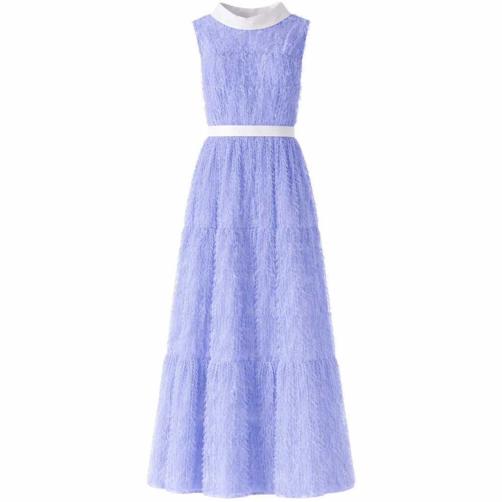 Elisabetta Franchi Woman Dress Lace Blue sold by Siebentaschen