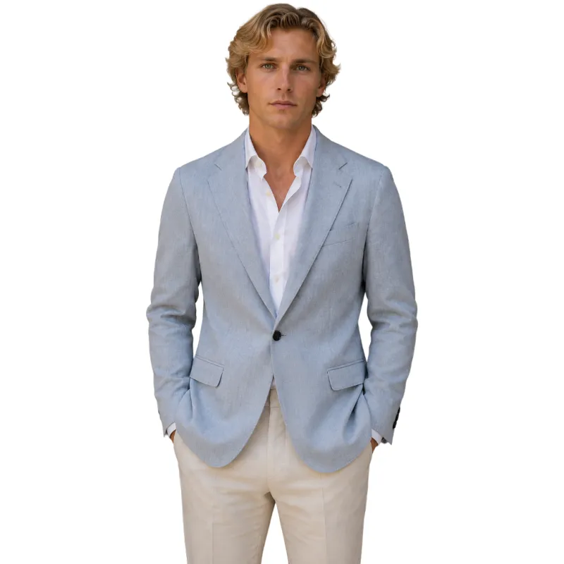 Dolce & Gabbana Man Jacket Single-Breasted Light Blue made by Dolce & Gabanna