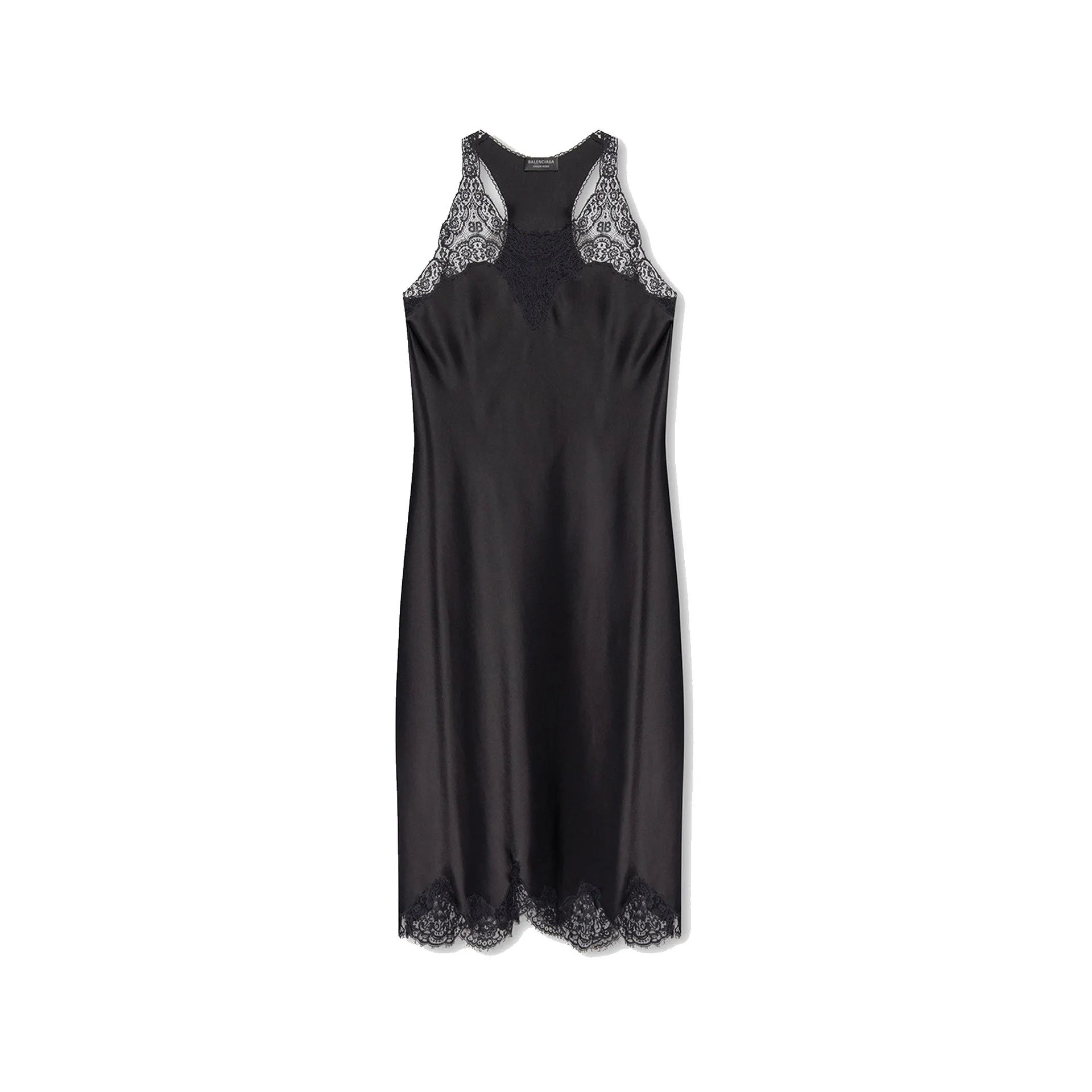 Balenciaga Satin Strappy Midi Dress sold by Siebentaschen