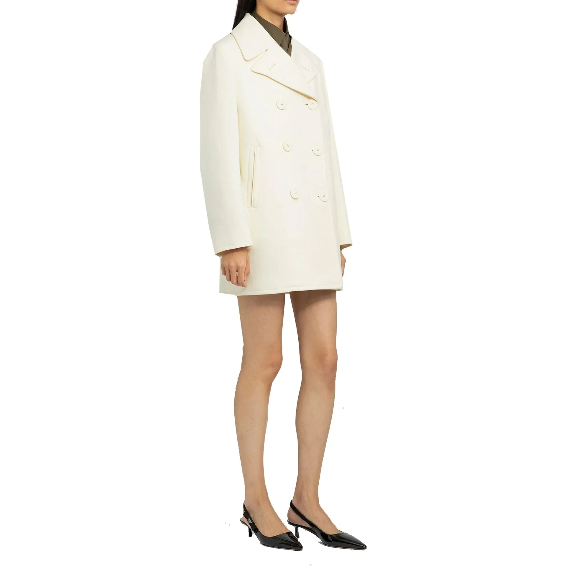 Prada Double-Breasted Wool Coat sold by Siebentaschen product image thumbnail 2