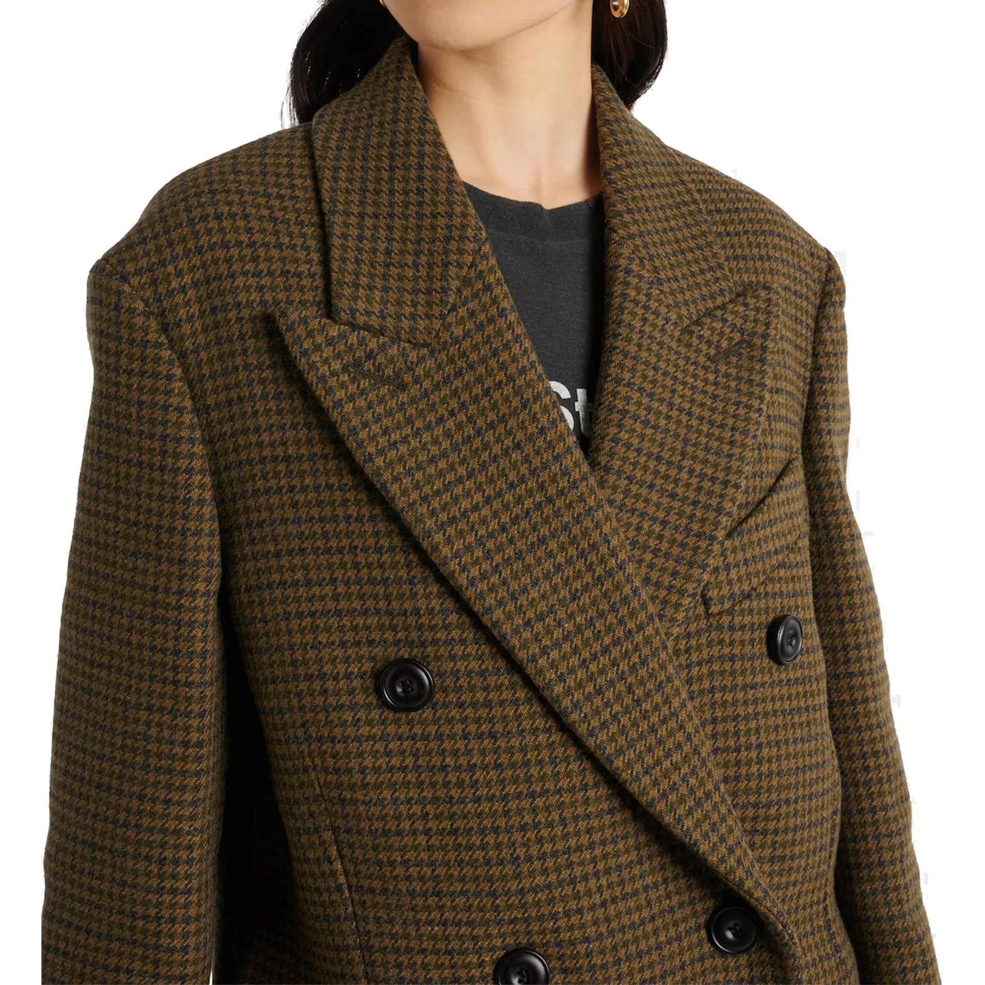 Acne Studios Checked Double-Breasted Wool Blend Coat sold by Siebentaschen product image thumbnail 4
