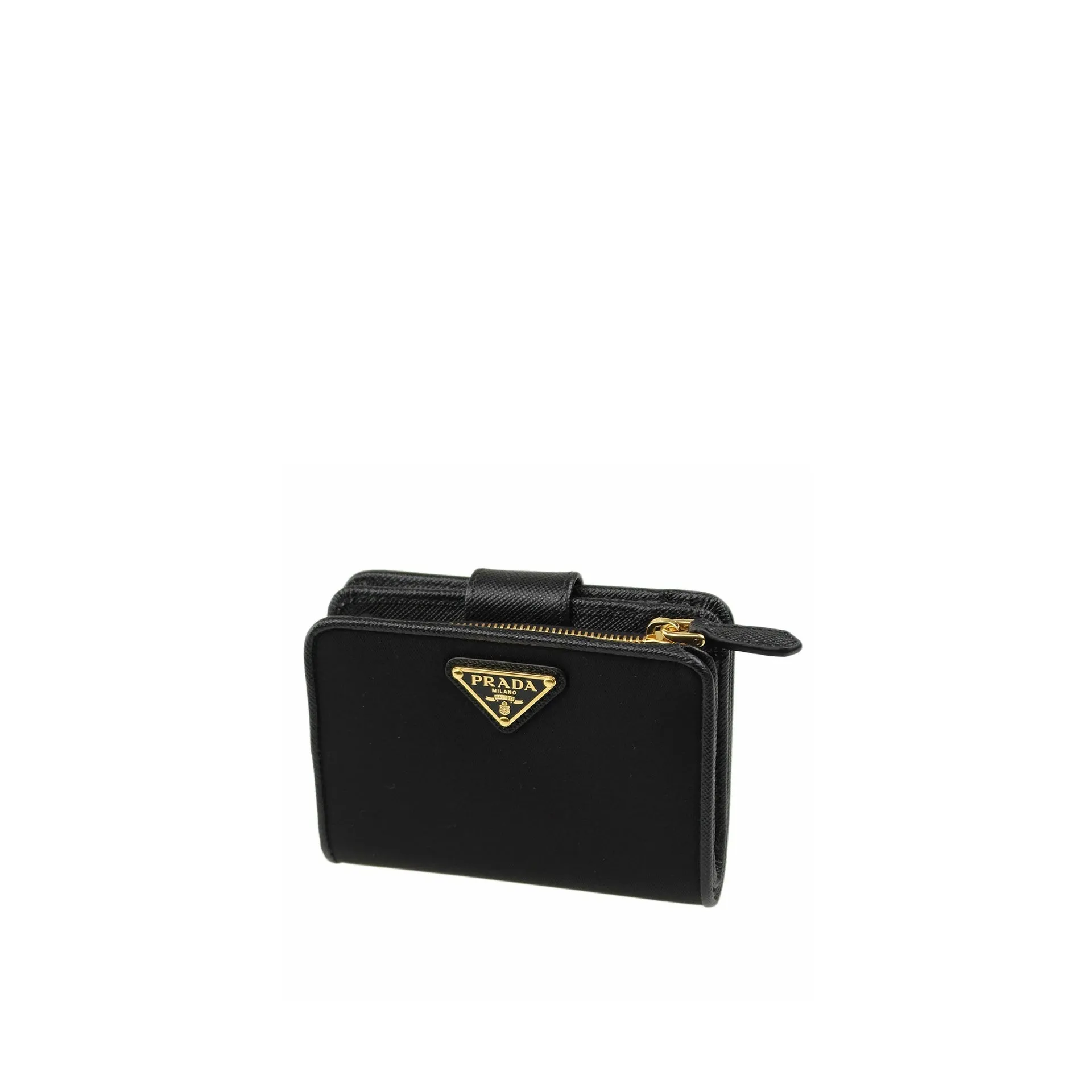 Prada Nylon and Leather French Wallet sold by Siebentaschen