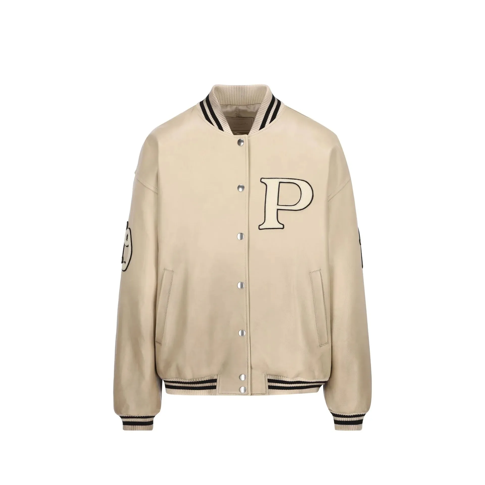 Prada Padded Leather Varsity Jacket sold by Siebentaschen