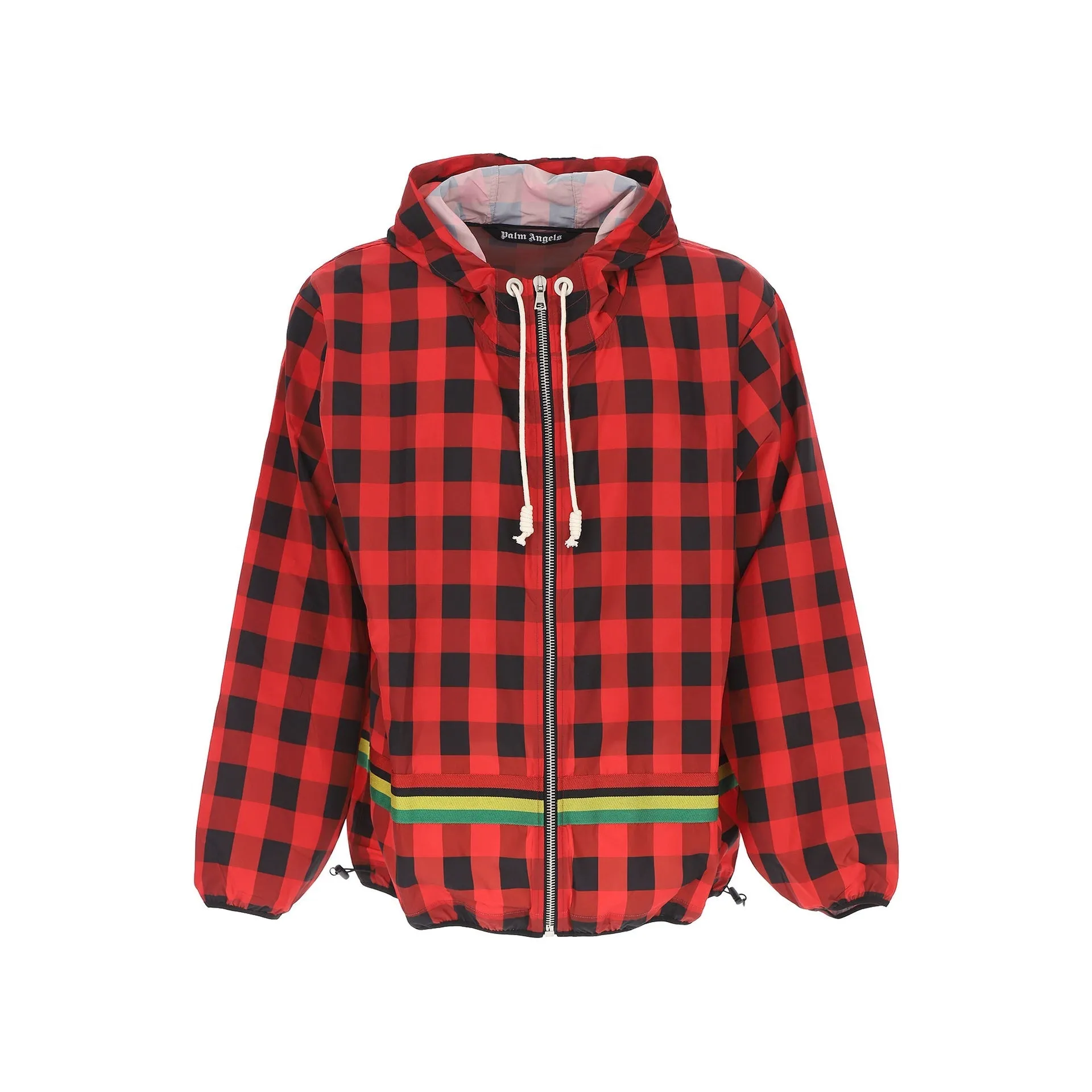 Palm Angels Checked Windbreaker Jacket sold by Siebentaschen