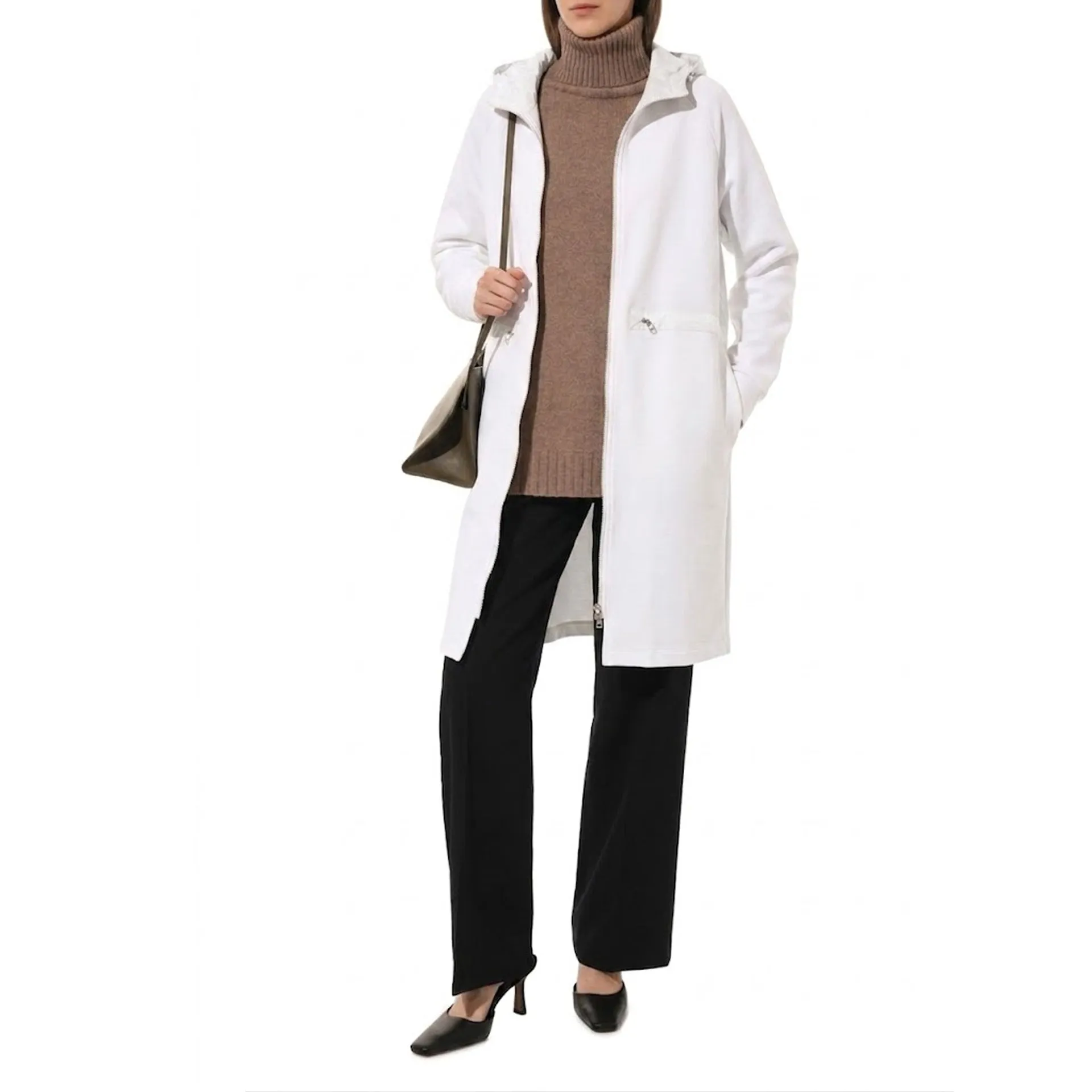 Herno Long Hooded Zip Coat sold by Siebentaschen product image thumbnail 2