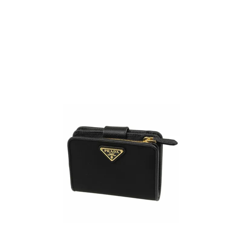 Prada Nylon and Leather French Wallet made by Prada