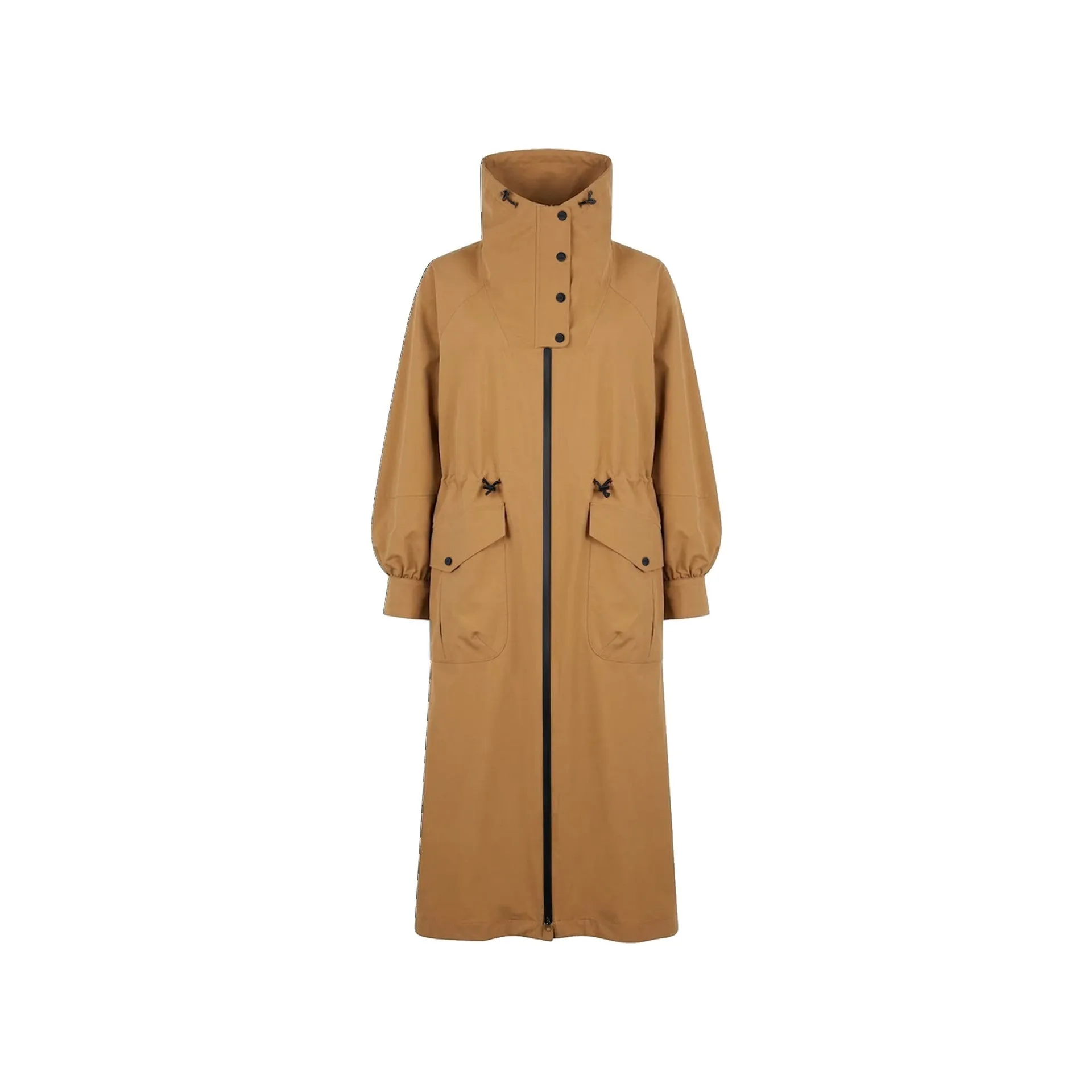 Herno Long Funnel-Neck Trench Coat sold by Siebentaschen