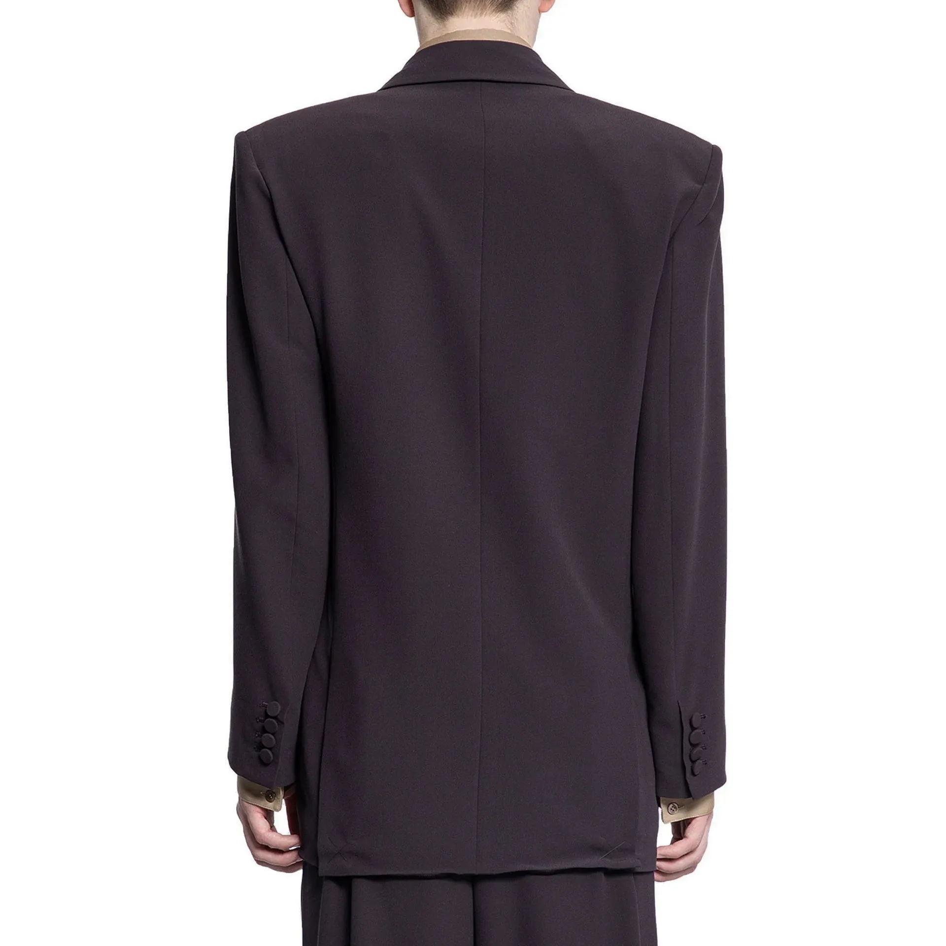 Saint Laurent Double-Breasted Silk-Crepe Blazer sold by Siebentaschen product image thumbnail 3