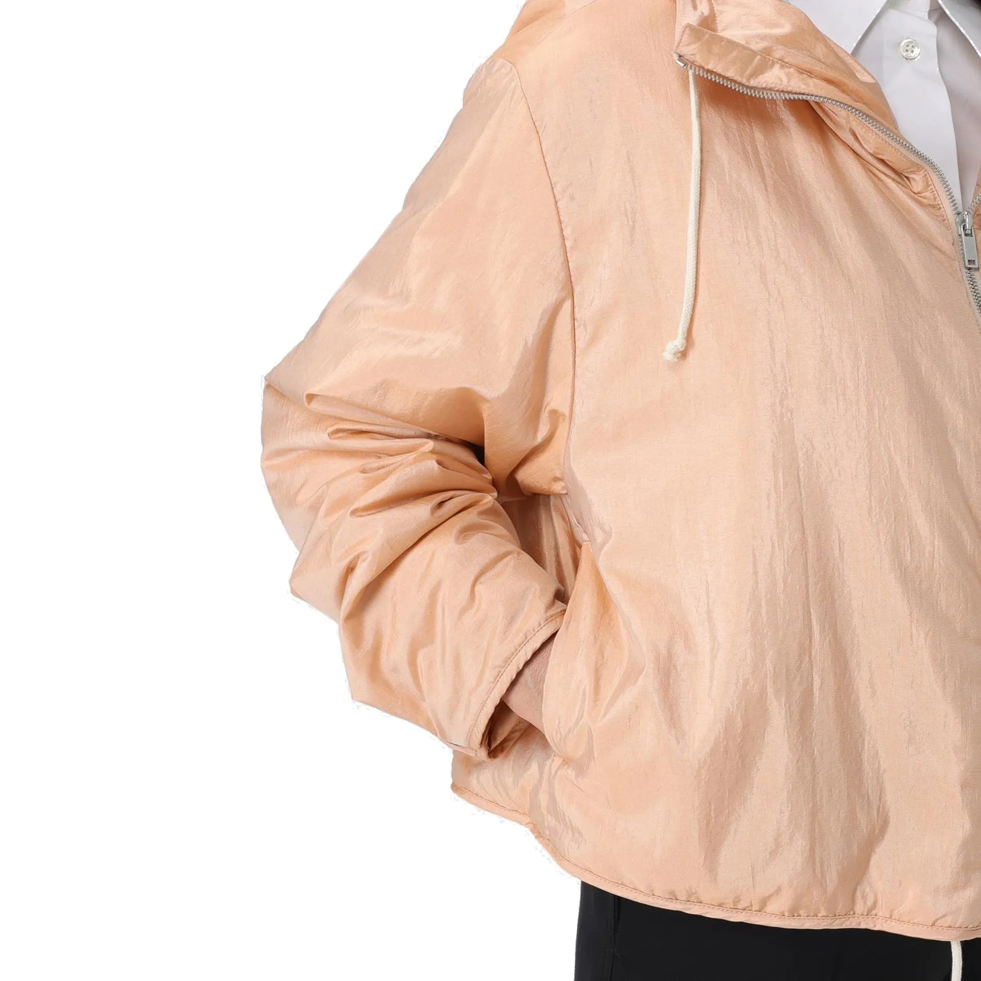 Jil Sander Blend Silk Zip-Up Hooded Jacket sold by Siebentaschen product image thumbnail 4