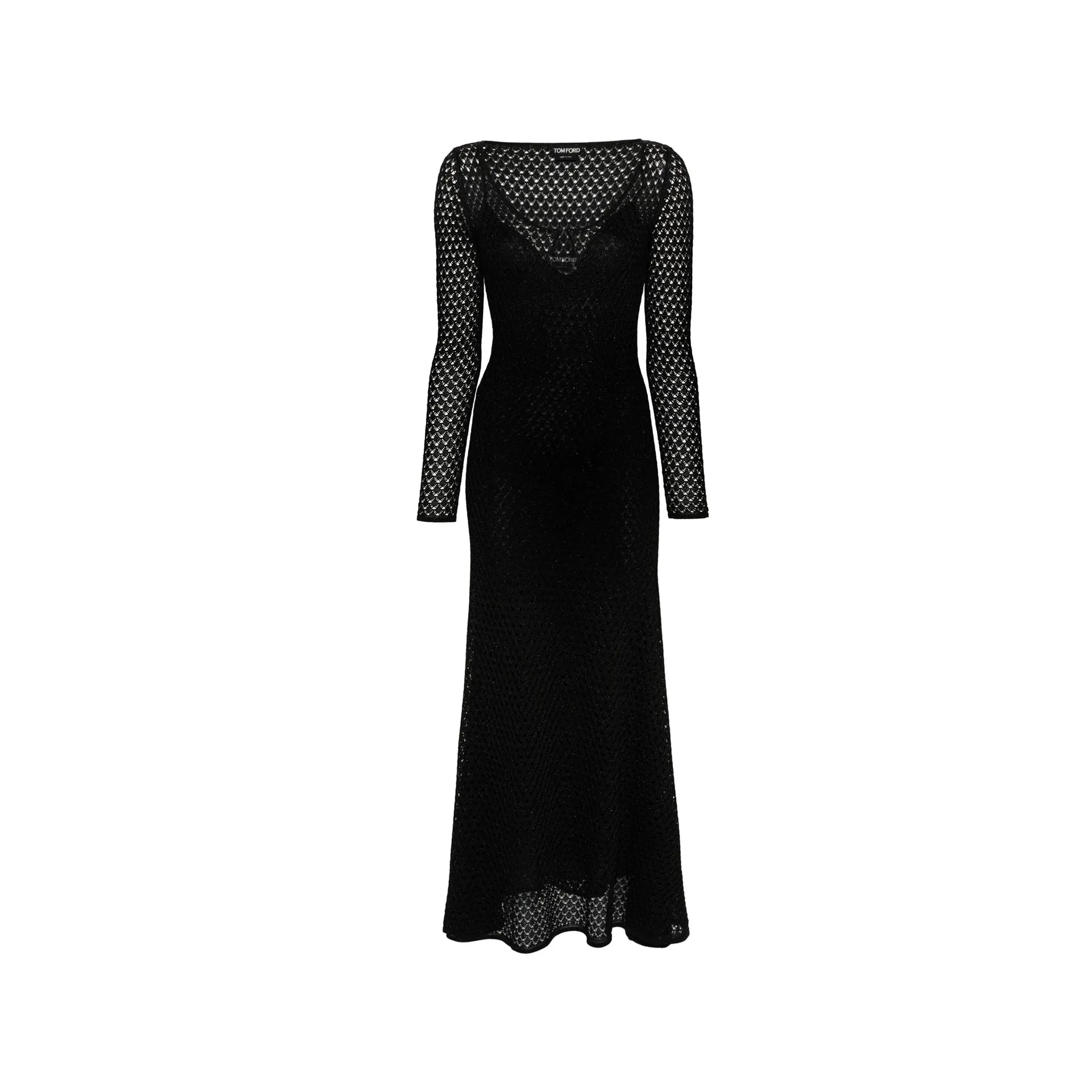 Tom Ford Lurex Crochet Maxi Dress sold by Siebentaschen