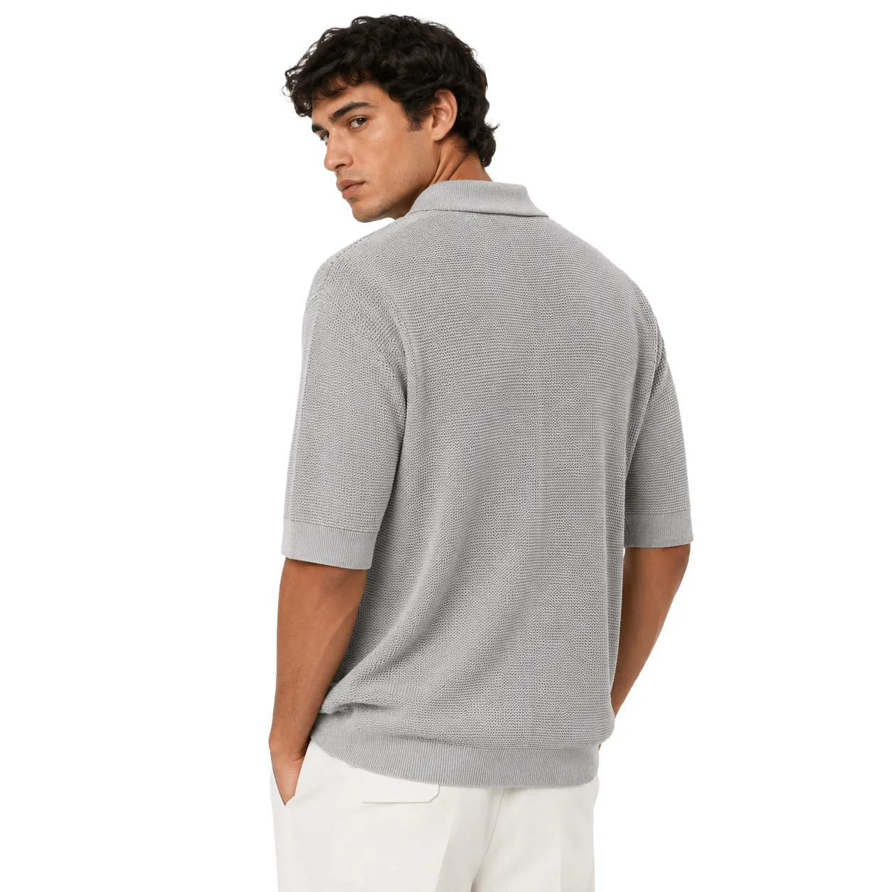 Dolce & Gabbana Man Polo Henley Grey sold by Siebentaschen product image thumbnail 2