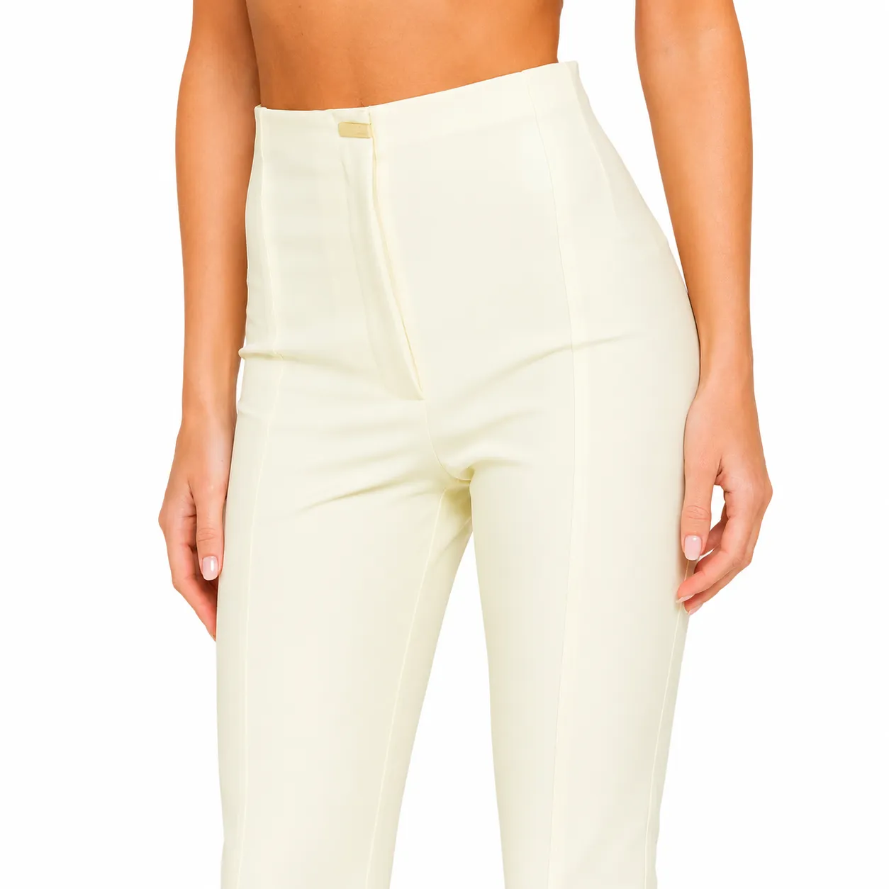 Patrizia Pepe Woman Trousers Coconut White Beige sold by Siebentaschen product image thumbnail 4