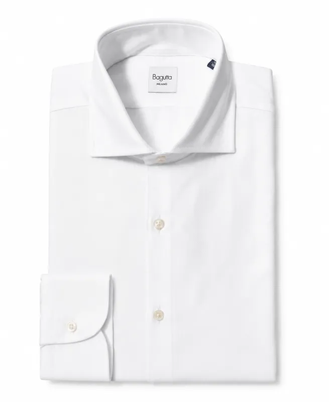 Bagutta Man Shirt Brando White made by Bagutta