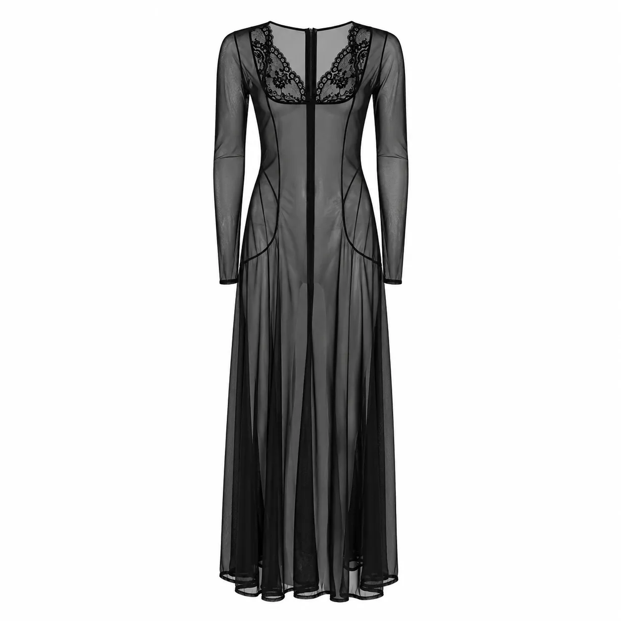 Dolce & Gabbana Woman Dress Semitrasparente Long Black sold by Siebentaschen