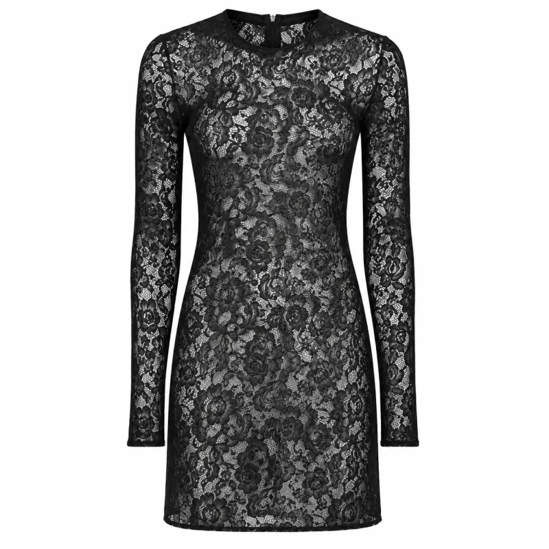 Dolce & Gabbana Man Dress Semitrasparente Sleeve Long Black made by Dolce & Gabanna