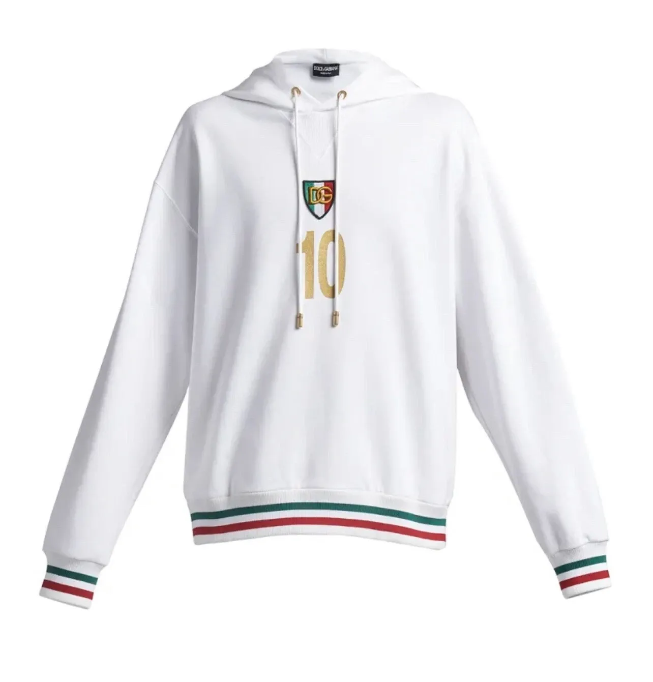 Dolce & Gabbana Man Optical Hoodie Sweatshirts White sold by Siebentaschen