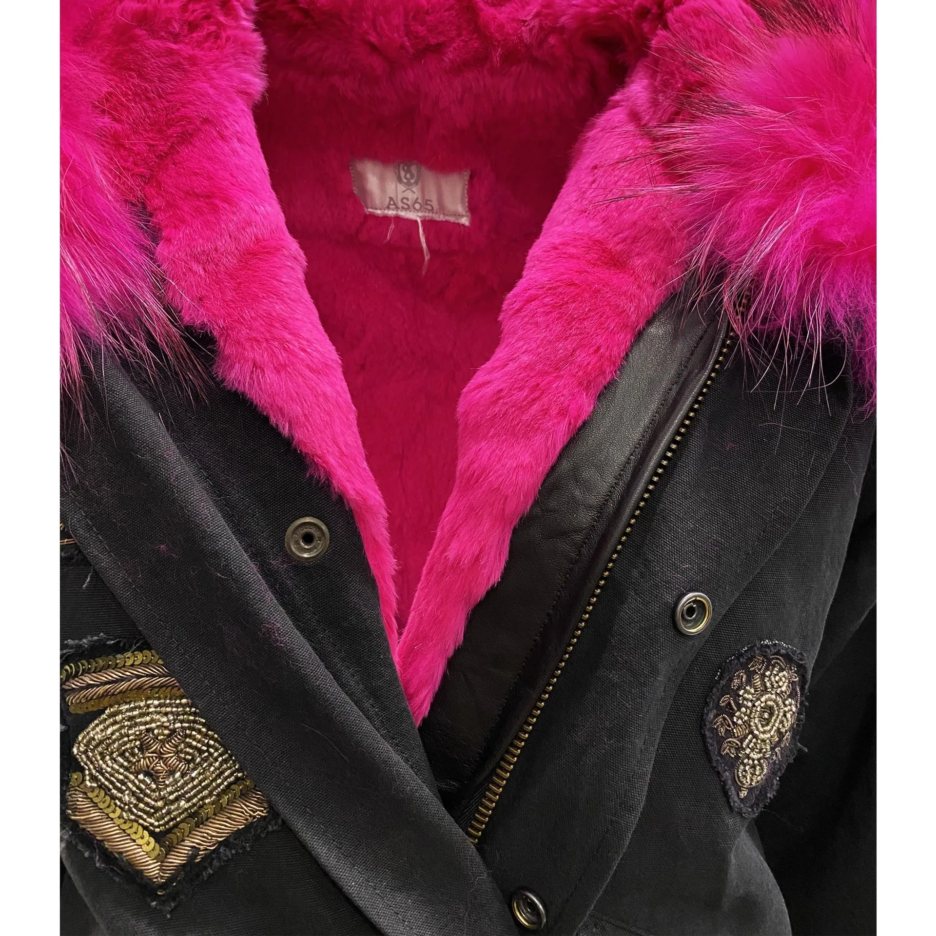 As65 Canvas Embellished Parka Jacket sold by Siebentaschen product image thumbnail 4