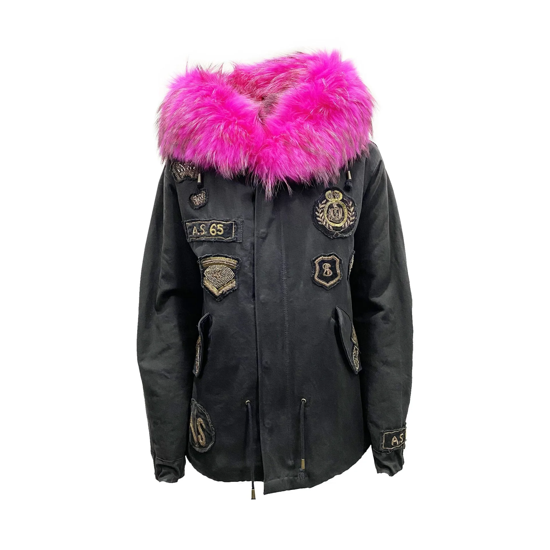 As65 Canvas Embellished Parka Jacket sold by Siebentaschen