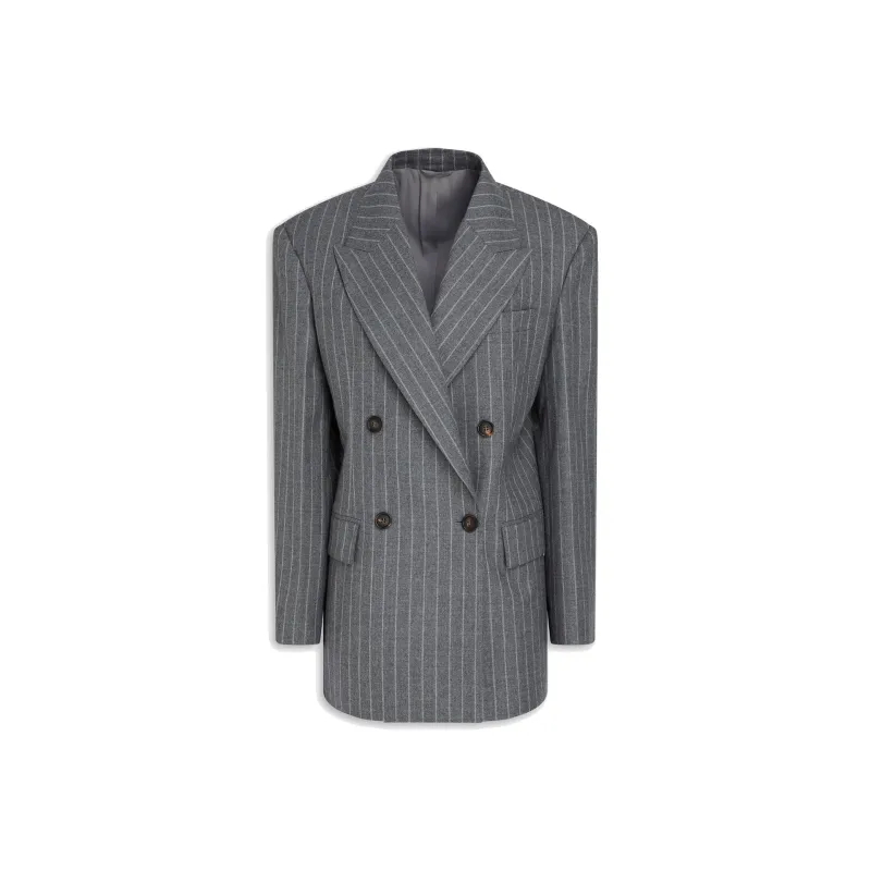 Brunello Cucinelli Pinstriped Wool Blazer made by Brunello Cucinelli
