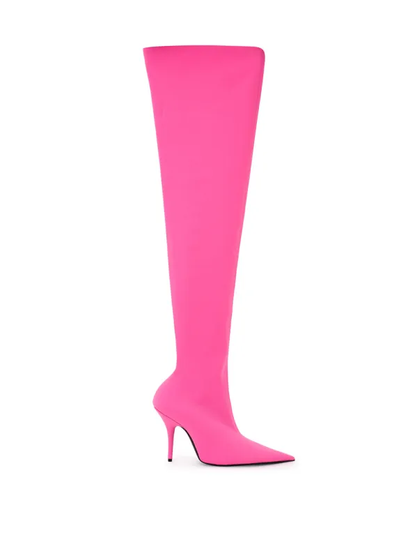 Balenciaga Knife Boot Fluo Pink Over The Knee made by Balenciaga