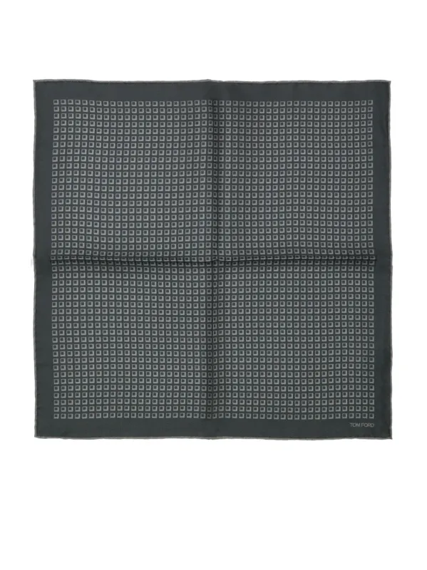 Tom Ford Green Silk Pocket Square made by Tom Ford