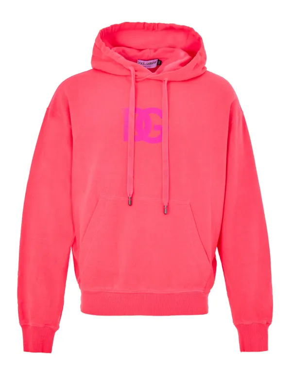 Pink Hoodie with Dolce & Gabbana DG Logo made by Dolce & Gabanna
